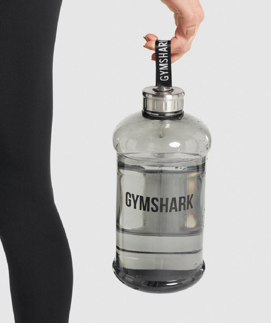 Butelki wody Akcesoria Gymshark 74oz Wody Czarne | PL 4304QMA